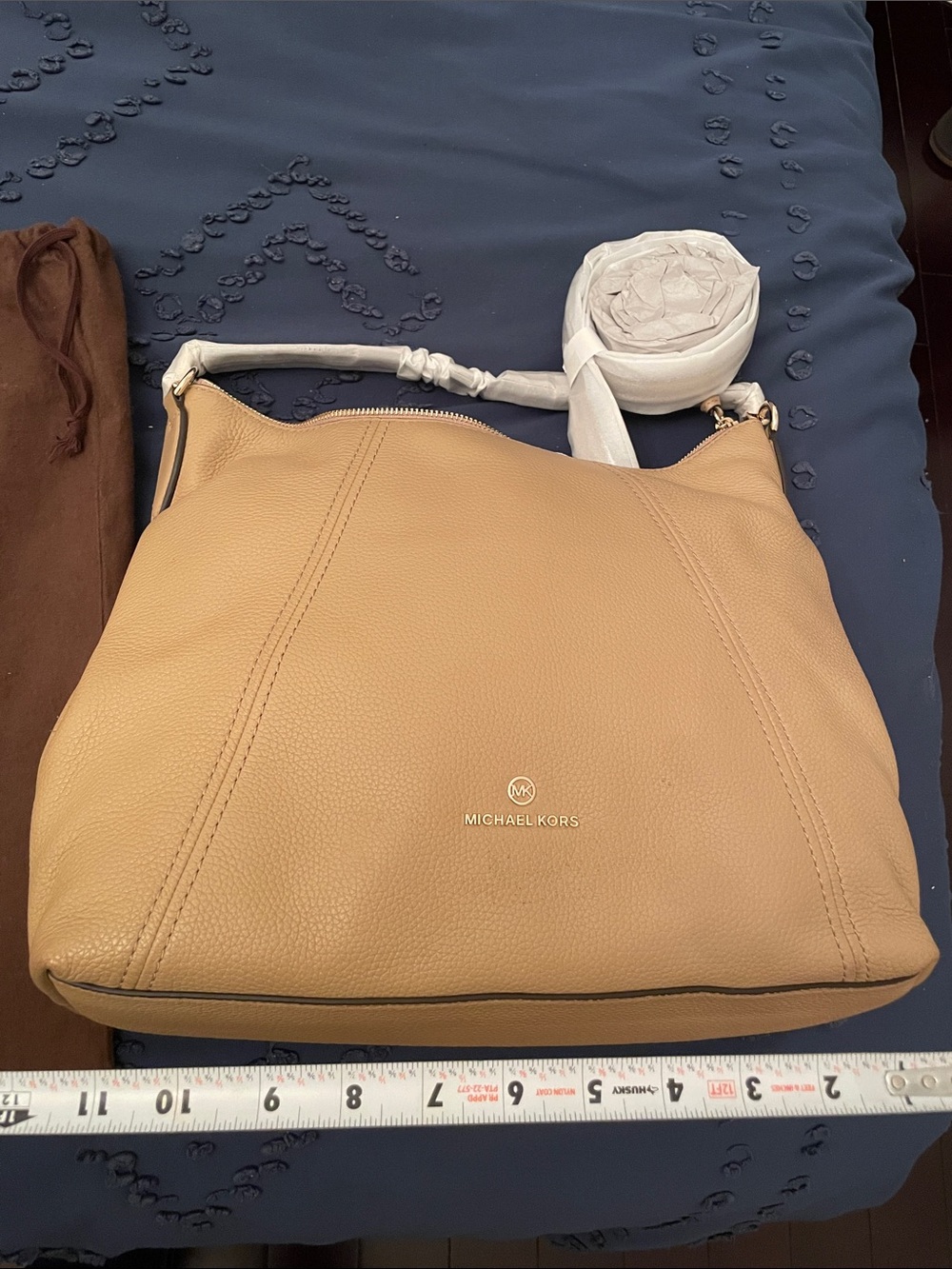 Michael Kors Tan Pebbled Leather Shoulder Hobo